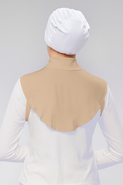 Mesa Charm Combed Cotton Neck Collar Half Turtleneck Non-Slip Buckle Posture Non-Sweat Beige