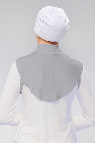 Mesa Charm Combed Cotton Neck Collar Half Turtleneck Anti-Slip Buckle Posture Anti-Sweat Gray