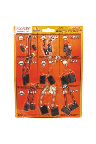 flores Set of 12 pairs of universal carbon brushes