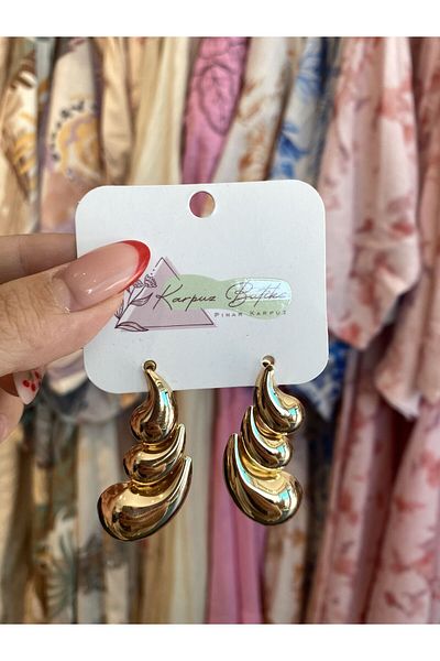karpuzbutiks Gold Vip Earrings 2