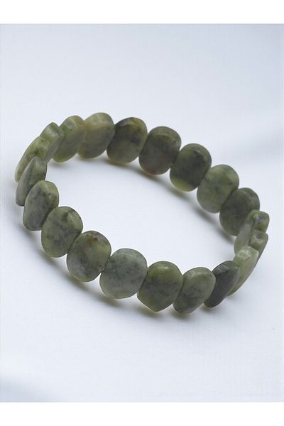 TAKI DERYASI Jade Stone Roleks Oval Crystal Cut Bracelet