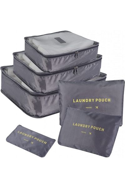 BellFyd Set 6 Piese Organizator Bagaje Calatorie, Rezistente la Apa - Gri