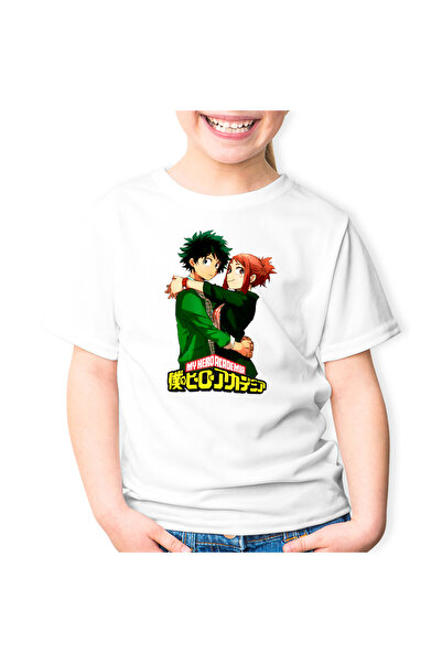 OEM Tricou copii My Hero Academia Deku Uraraka Love Anime