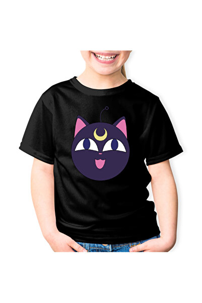 OEM Tricou copii Sailor Moon Cat Luna Pisica Craciun