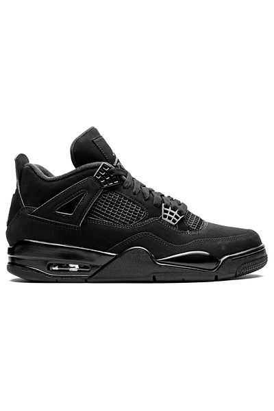 JORDAN Air 4 Retro Black Cat 2020 – All-Black Nubuck OG Sneakers
