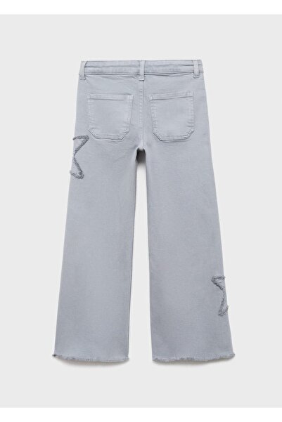 MANGO Kids Yıldız işlemeli jean pantolon