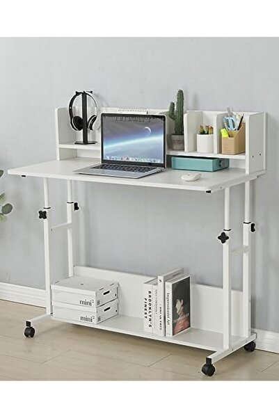 AGD Multi-Purpose Desk for Home and Office by AGD, Adjustable Height Computer Desk with Storage Shelves