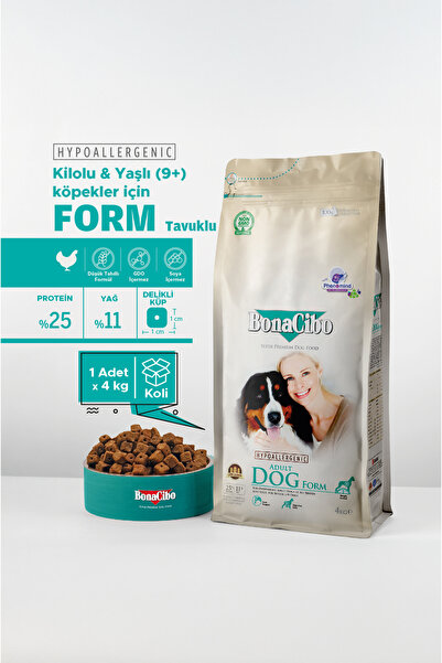 BonaCibo Adult Dog Form Tavuklu Yetişkin Köpek Maması, 4 Kg, Tüm Irklar İçin,...