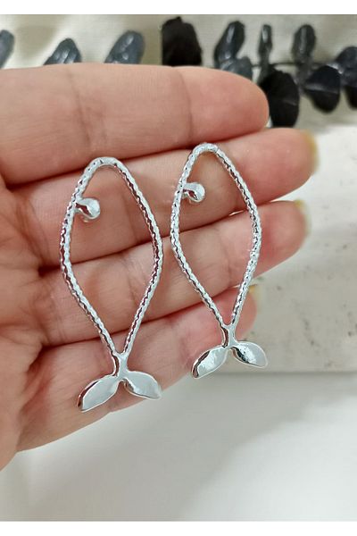 mos&more Silver Fish Women's Earrings