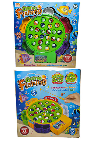 RAF Store Balık Tutma Oyunu Pilli Sesli Oltalı Büyük Boy - 24 Balık 4 Olta