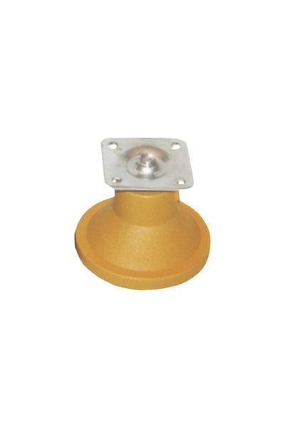 flores Furniture leg with plate, adjustable, conical, mustard, 65 mm, 4 pcs / set