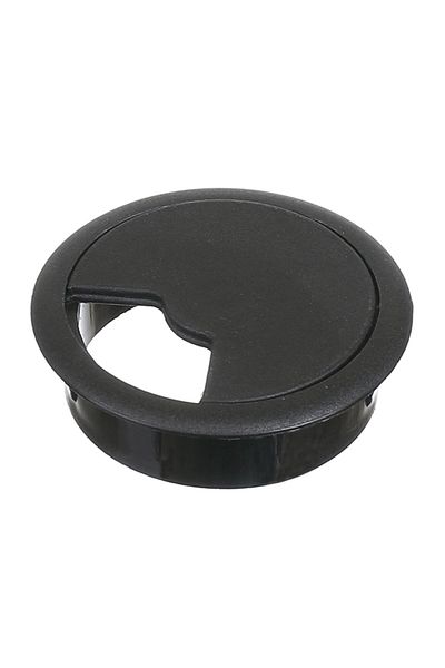 flores Desk box for cable entry, Ø 60 mm, black, 10 pcs / set
