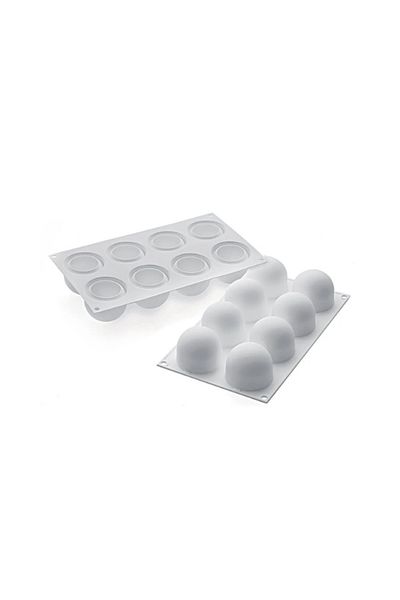 silikomart Spherical Silicone Mold, Truffles 120, 8 Cavities, Ø62 × 52mm