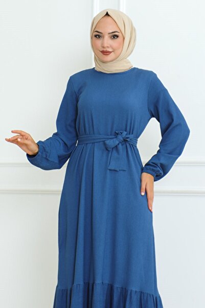 ORCHID Bürümcük kemerli elbise