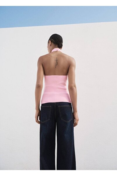 MANGO Woman Halter yaka triko bluz