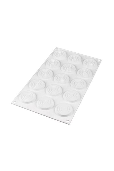 silikomart Silicone mold for single-portions, Tourbillon 9 by YannBrys, 15 cavities, Ø45 x 7mm