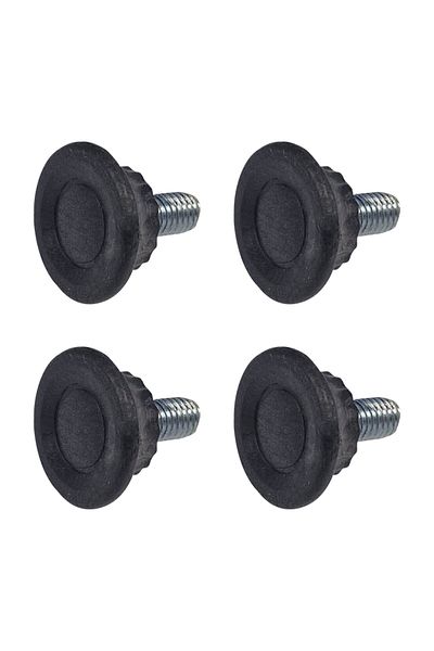 flores Furniture leg Ø 28 mm, thread M6 x 12 mm, black, 4 pcs / set