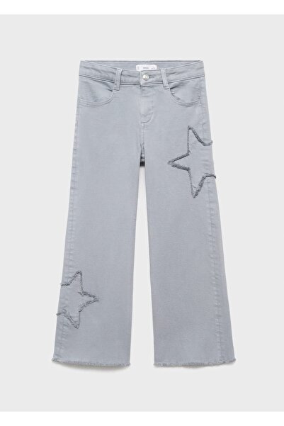 MANGO Kids Yıldız işlemeli jean pantolon