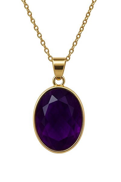 AYDESİA Altın Kaplama Paslanmaz Çelik Doğal Taş Kolye Kararma Yapmaz Enerji V...