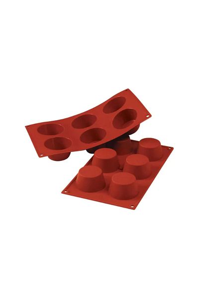 silikomart Silicone muffin mold Sf023, 6 cavities