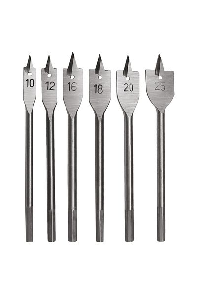 flores Wood router bit, 6 pcs /set, (10,12,16,18,20,25) x 160 mm