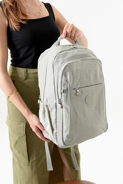 Bagacar Bolsas 1092 Waterproof Imported Crinkle Fabric School and Daily Backpack with Laptop Compartment Agri
