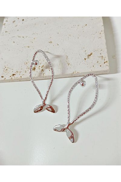 mos&more Silver Fish Women's Earrings