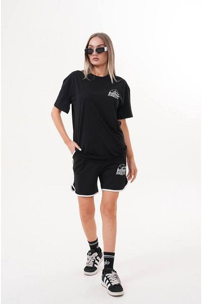 altınok fashion Parlour Oversize Piping Shorts Suit