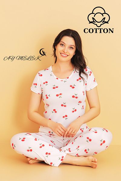 AYMELEK Women's pajama set cotton luxury pajama set