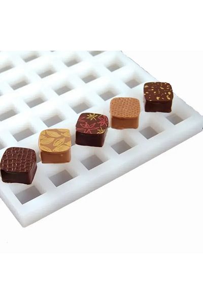 Pavoni Silicone mold for single-portions 54 cavities, 23x23x14mm, Chocoflex