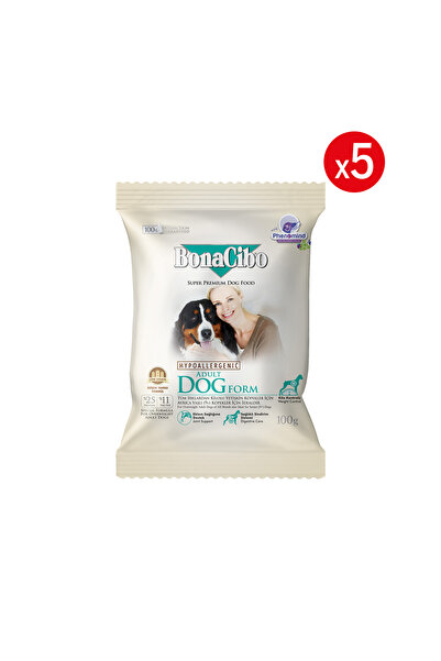 BonaCibo Adult Dog Form Tavuklu Yetişkin Köpek Maması, 100 Gr x 5 Adet, Tüm I...