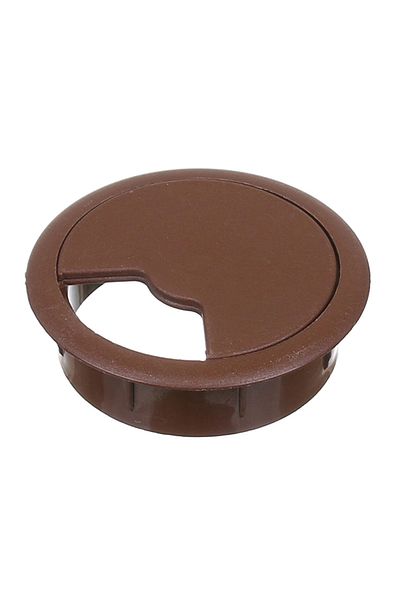 flores Desk box for cable entry, Ø 60 mm, brown, 10 pcs / set