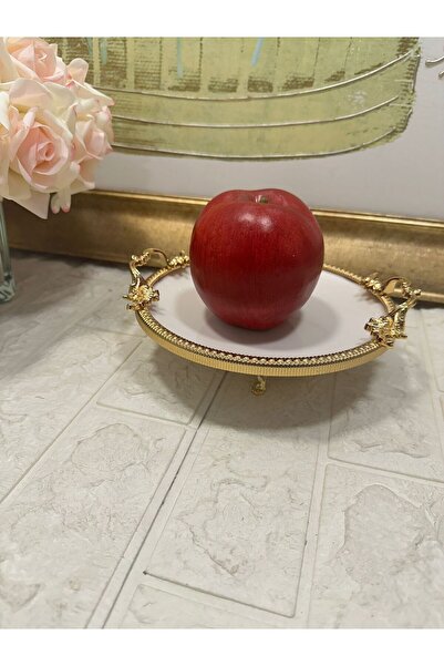 Efegil Frame Gold Kulplu Porselen 19 cm Sunumluk 21*24*8