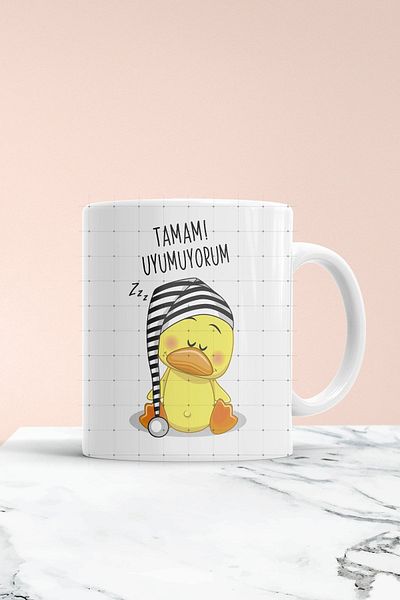 ÇELİKLER HEDİYE Ok I'M Not Sleeping Chick Printed Mug