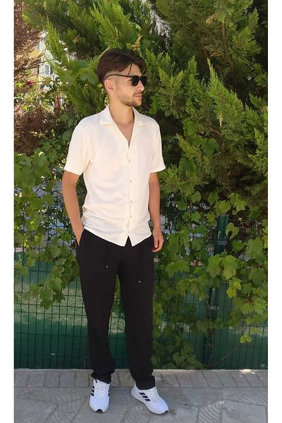 KING SEZAR Ανδρικό πουκάμισο 100% βαμβακερό αναπνεύσιμο ύφασμα Flamed Slim Fit Πουκάμισο με κουμπιά πέτο Ανδρικό πουκάμισο