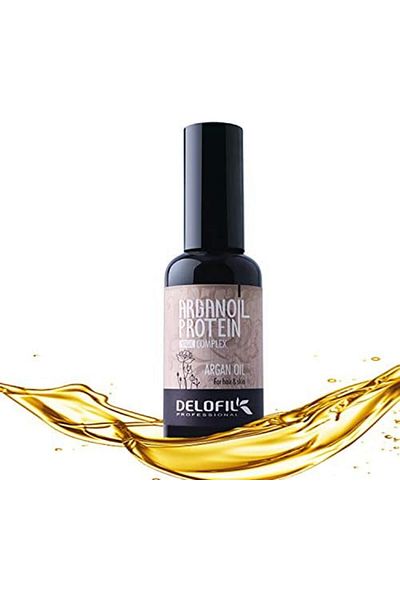 DELOFIL Pure Moroccan Argan Oil Serum for Hair, Skin and Nails, Rich in Anti-Aging Vitamin E, 50 ml,