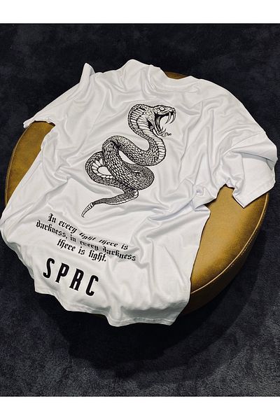 Spark Collection White Dreams 2 100% Cotton Relax Fit Crew Neck White Tshirt