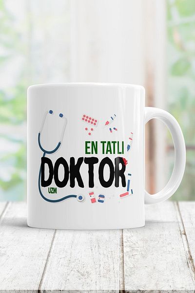 ÇELİKLER HEDİYE The Sweetest Doctor Expert Printed Mug