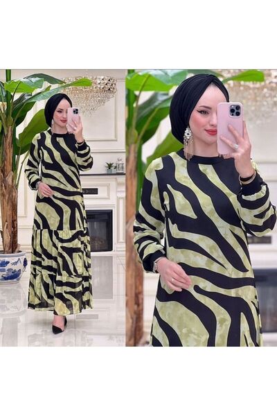 ECESSAMODAM Rochie Hijab din Sifon