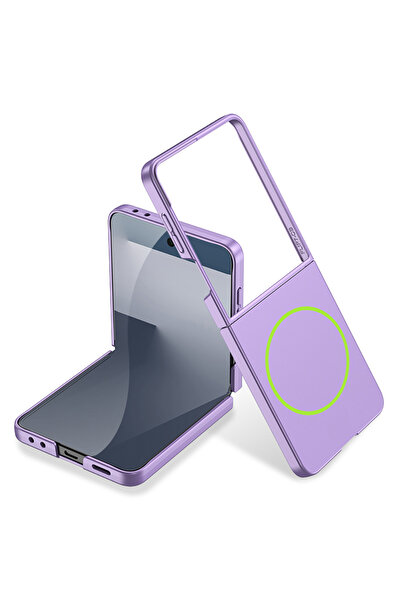 Nezih Case Galaxy Z Flip 7 Uyumlu Magsafe Şarj Destekli Pürüzsüz Sert Kapak K...
