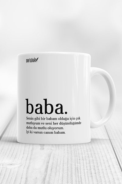 ÇELİKLER HEDİYE Father Printed Mug Cup