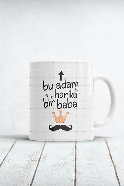 ÇELİKLER HEDİYE This Man Is A Great Dad Printed Mug Cup