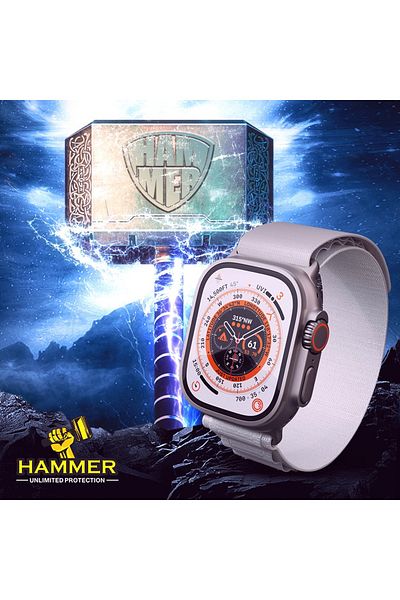 Hammer Hammer Watch Protector 3 in 1 49mm First and Second Edition Anti-shatter and Anti-fingerprint Self-Adhesive Transparent
