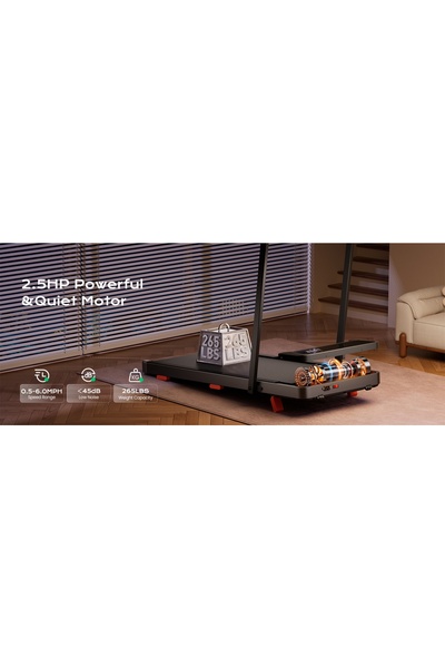 ALTIS Advanced AL623 3-in-1 Folding Treadmill – 1 HP Walking Pad with LED for Home & Office Use