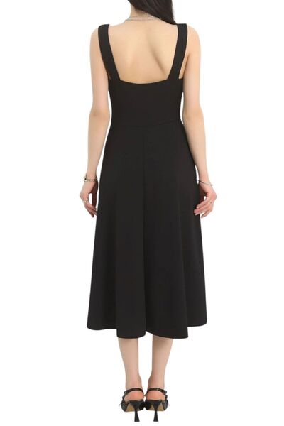 ysrozrgyim Black Midi Viscose Dress