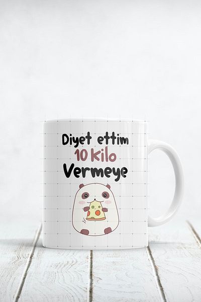 ÇELİKLER HEDİYE I Was on a Diet to Lose 10 Kilos Printed Mug