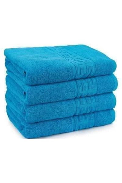 Kotonia Home Greek Border Jacquard bath towel, cotton, 500g/m² Turquoise, 50x90 cm