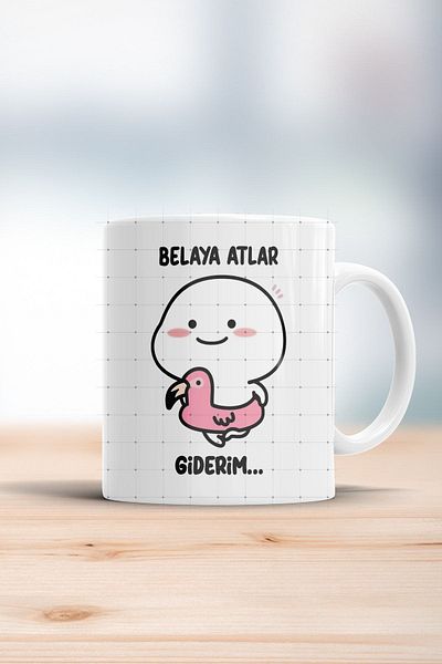 ÇELİKLER HEDİYE Belaya Horses Go Away Printed Mug