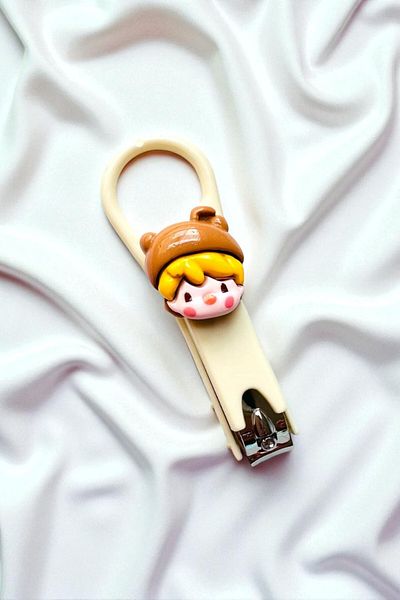 PETEK AKSESUAR Cute Figure Nail Clipper Cream