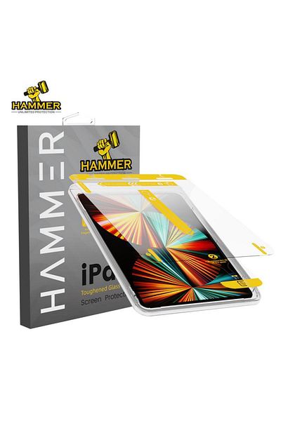 Hammer Hammer Tempered Glass Easy Installation Self-Adhesive iPad 10th Generation 10.9 Clear